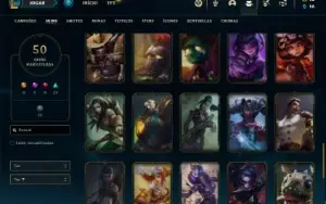Conta ouro 2 com 91 Champs e 51 Skins + 3 Vitoriosas
