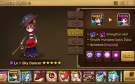 Reroll Summoners War lvl10 com Sky Dancer Dark - Wolyung