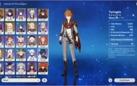 Conta Genshin - AR55 (NA) com 8 personagens 5* e +