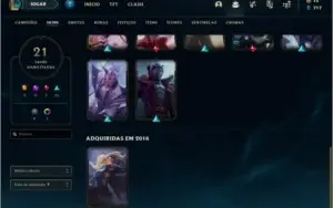 Conta ouro 2 com 21 skins e 34 champs