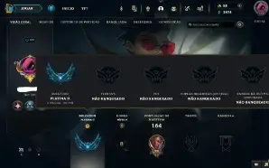 Platina 2 com 60 Champs e 18 Skins + 2 Fragmentos