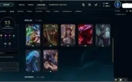 CONTA LOL DIAMANTE 3 | SKINS LENDÁRIAS E MÍTICAS