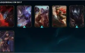 VENDO CONTA NO LOL COM VÁRIAS SKINS E MAESTRIAS