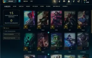Conta Unranked com 23 Champs e 4 Skins + 2 Fragmentos