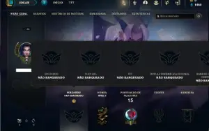 Conta Unranked com 23 Champs e 4 Skins + 2 Fragmentos