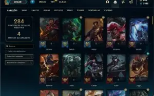 Conta platina 2 com 110 Champs e 111 Skins + 4200 RP