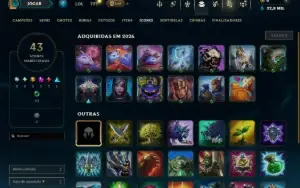 Platina 2 com 35 Champs e 5 Skins