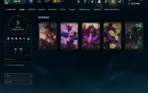 Platina 2 com 35 Champs e 5 Skins