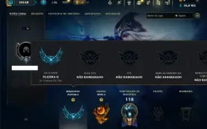 Platina 2 com 35 Champs e 5 Skins