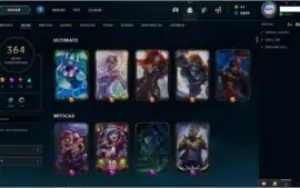 Conta LOL Platina 2 | 364 skins | 633 icones