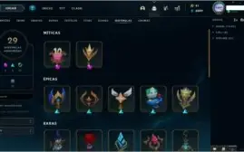 Conta LOL Platina 2 | 364 skins | 633 icones