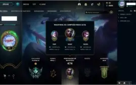 Conta LOL Platina 2 | 364 skins | 633 icones