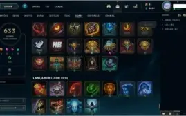 Conta LOL Platina 2 | 364 skins | 633 icones