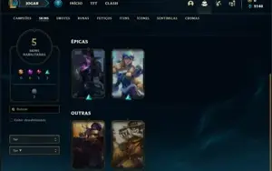 Conta prata 2 com 23 Champs e 5 Skins