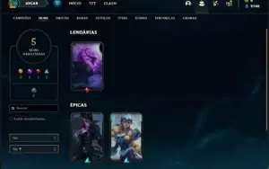 Conta prata 2 com 23 Champs e 5 Skins