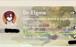 Conta Genshin-AR60- 37xT5, Vários bonecos t5 com sua BIS