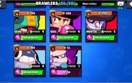 10.500 troféus, 1 lendário, 26 brawlers, muitos level 10-9