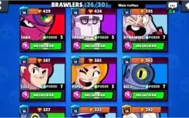 10.500 troféus, 1 lendário, 26 brawlers, muitos level 10-9