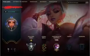 Conta de lol barato com várias skins
