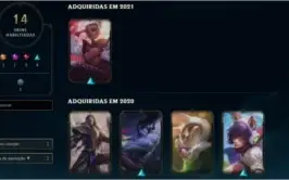 Conta de lol barato com várias skins