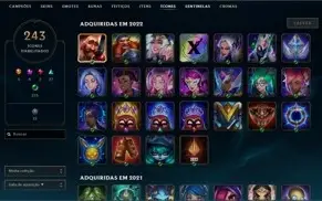 Vendo Conta Ouro 1 ,231 skins , lv 737 , todos os campeos