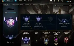 Conta Diamante 4, lvl 375, 133 skins e 27 cromas,