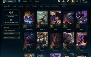 Conta Unranked com 34 Champs e 6 Skins + 2 Fragmentos