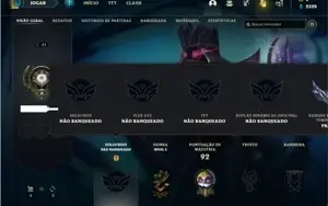 Conta Unranked com 34 Champs e 6 Skins + 2 Fragmentos