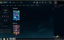 Conta de lol diamante 1 , 150 skins , 140 champs.