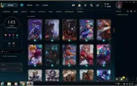 Conta de lol diamante 1 , 150 skins , 140 champs.