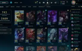 CONTA ESMERALDA 4 lvl 781+ todos os campeões + 161 skins