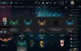 CONTA ESMERALDA 4 lvl 781+ todos os campeões + 161 skins