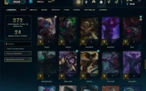 Prata 4 com 90 Champs e 36 Skins ( Mais de 30 Jogos )