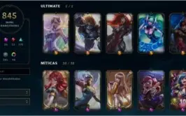 Conta lol 845 skins, valor negociável.