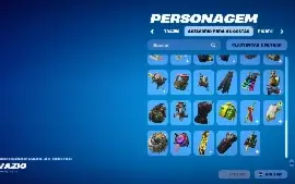 Conta Fortnite com Travis, Midas, ragnarok e Marvel