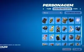 Conta Fortnite com Travis, Midas, ragnarok e Marvel