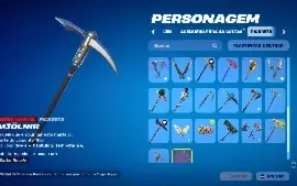 Conta Fortnite com Travis, Midas, ragnarok e Marvel