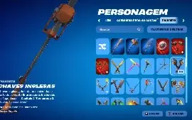 Conta Fortnite com Travis, Midas, ragnarok e Marvel