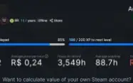 Conta STEAM - 13 Anos - 32 Jogos