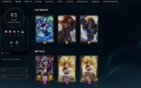 Conta League of Legends Full Acesso - 116 Champs e 93 Skins