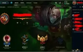 Conta de lol 169 skins e 130 champs ouro 1