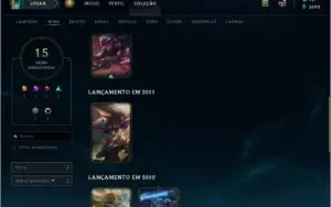C.o.n.t.a Lol Level 44 // 15 Skin // Prata 1 // 41 Champ