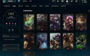 Ouro 4 com TODOS os champs e 183 Skins