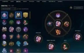 Conta ex diamante, skin lucian vitorioso - 76 skins