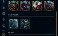 Conta ex diamante, skin lucian vitorioso - 76 skins