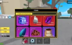 Conta de blox fruit com sanguine art e foice sagrad