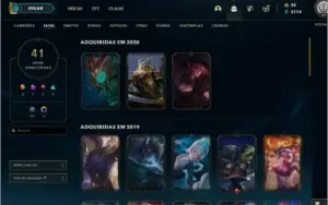 Conta Smurf LoL (41 skins, 64 Champs) + troca de email.