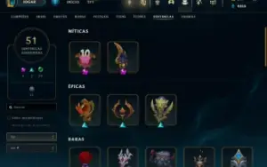 Conta LoL 576 Skins Esmeralda Solo e Platina Flex