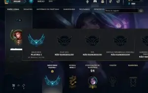 Platina 1 com 26 Champs e 1 Skin
