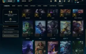 Platina 1 com 26 Champs e 1 Skin